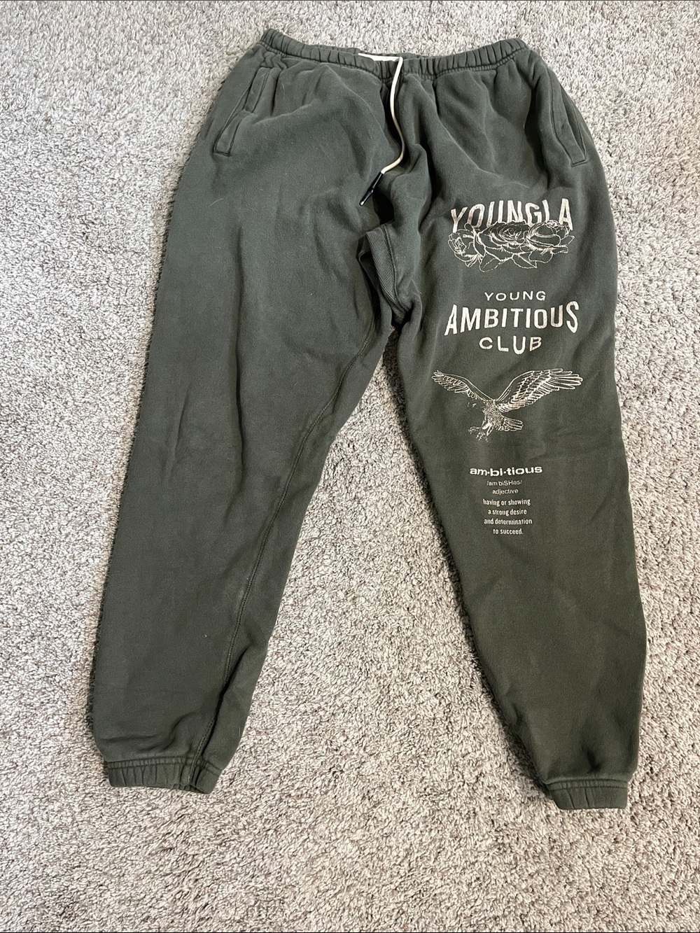 YoungLA Olive Green Ambitious Club Joggers